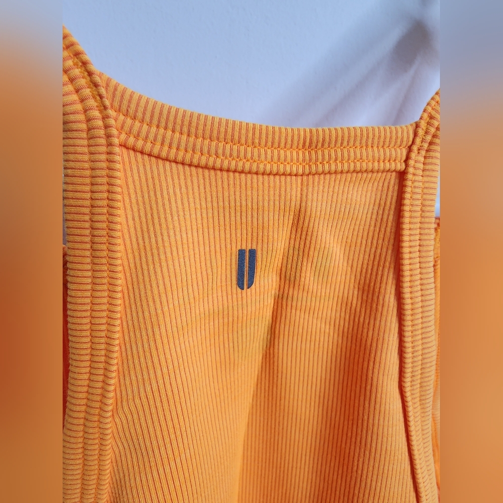 NOBULL Women's Vibrant Orange High Neck Ribbed Tank, Large - Picture 5 of 6